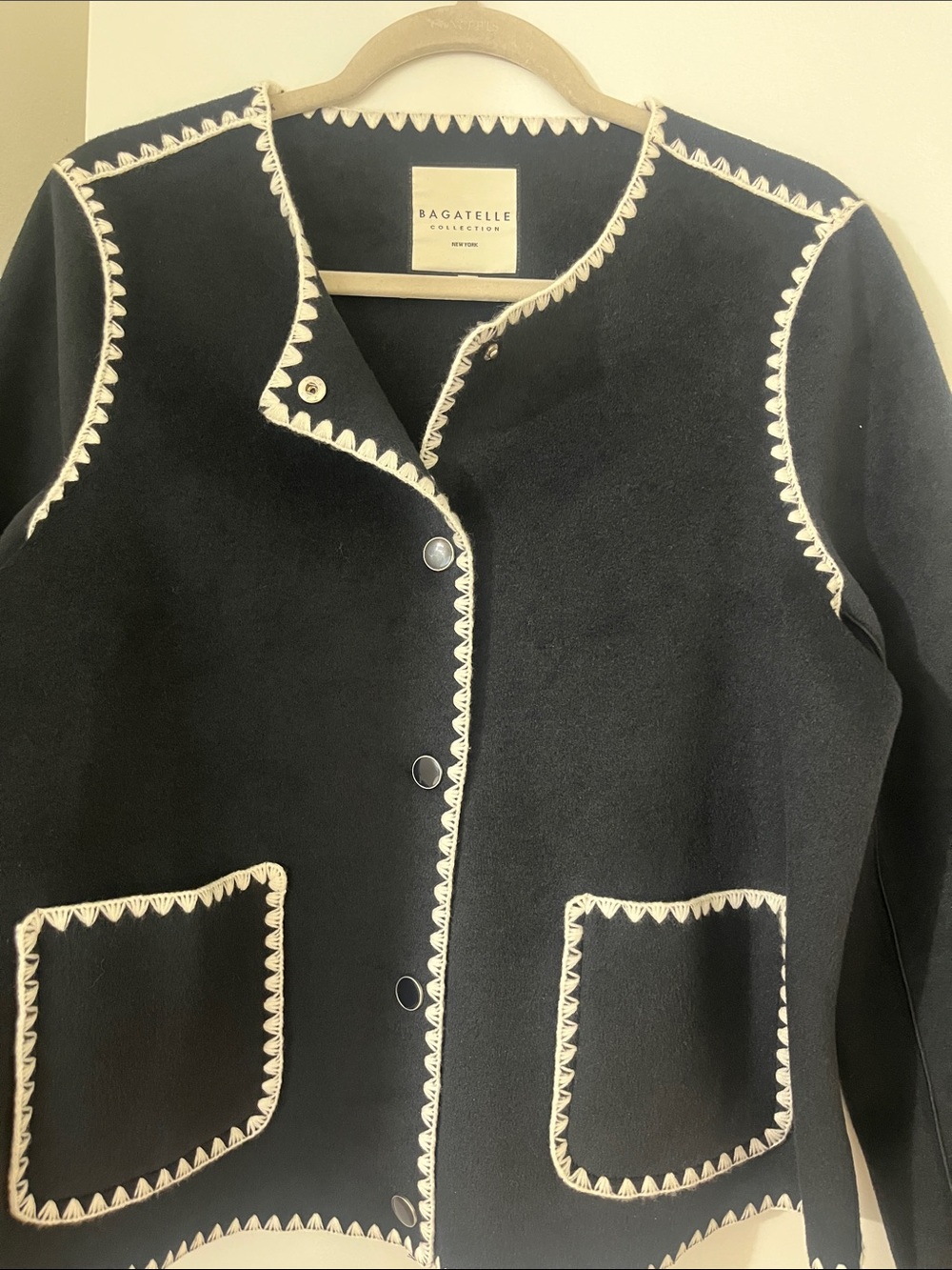 Bagatelle Navy Jacket with White Trim